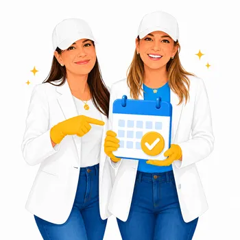 Luxors Cleaning team holding a confirmed calendar booking